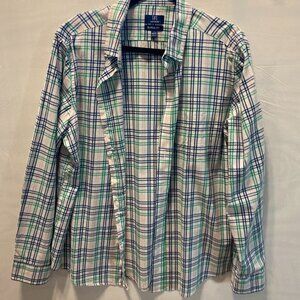 George Men's Classic Fit Button-Down Shirt Long Sleeve Size L